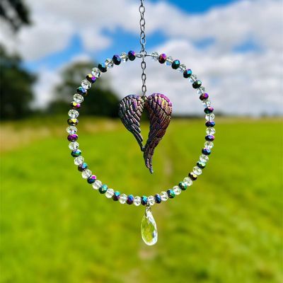Iridescent Angel Wing Sun Catcher