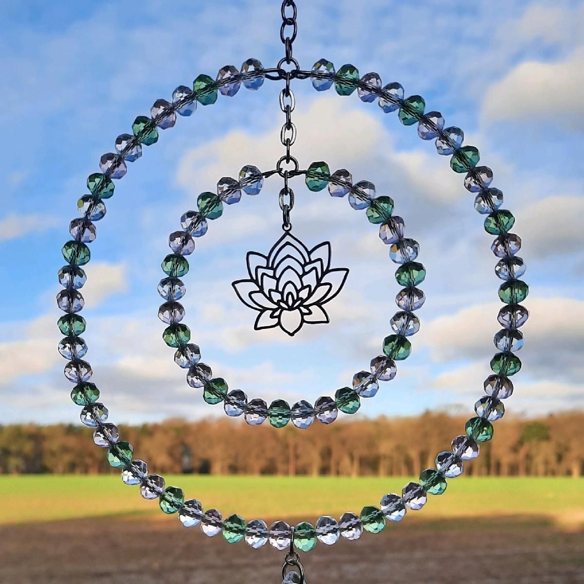 Lotus Flower Sun Catcher  Available In Two Sizes