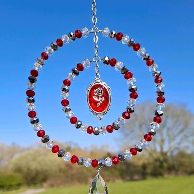 Red Rose Sun Catcher Available In Two Sizes Red Rose Sun Catcher Available In Two Sizes