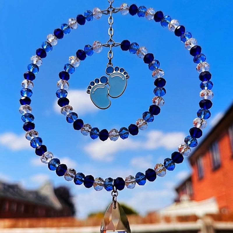 Blue Baby Feet Sun Catcher New Baby Gift Available In Two Sizes