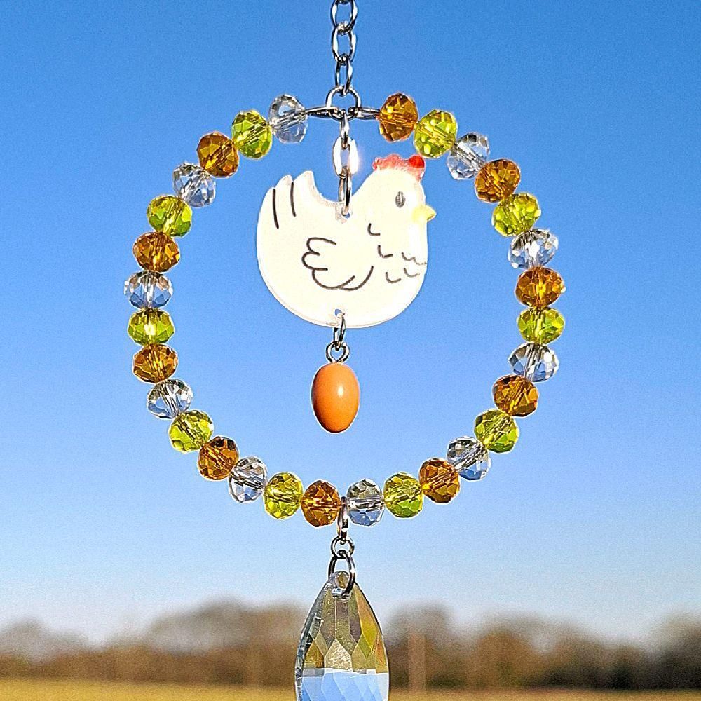 Chicken & Egg Sun Catcher Available In Two Sizes