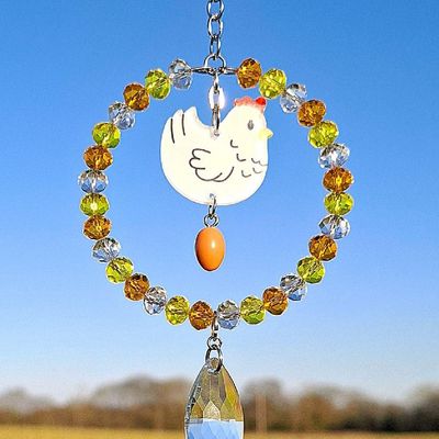 Chicken & Egg Sun Catcher Available In Two Sizes