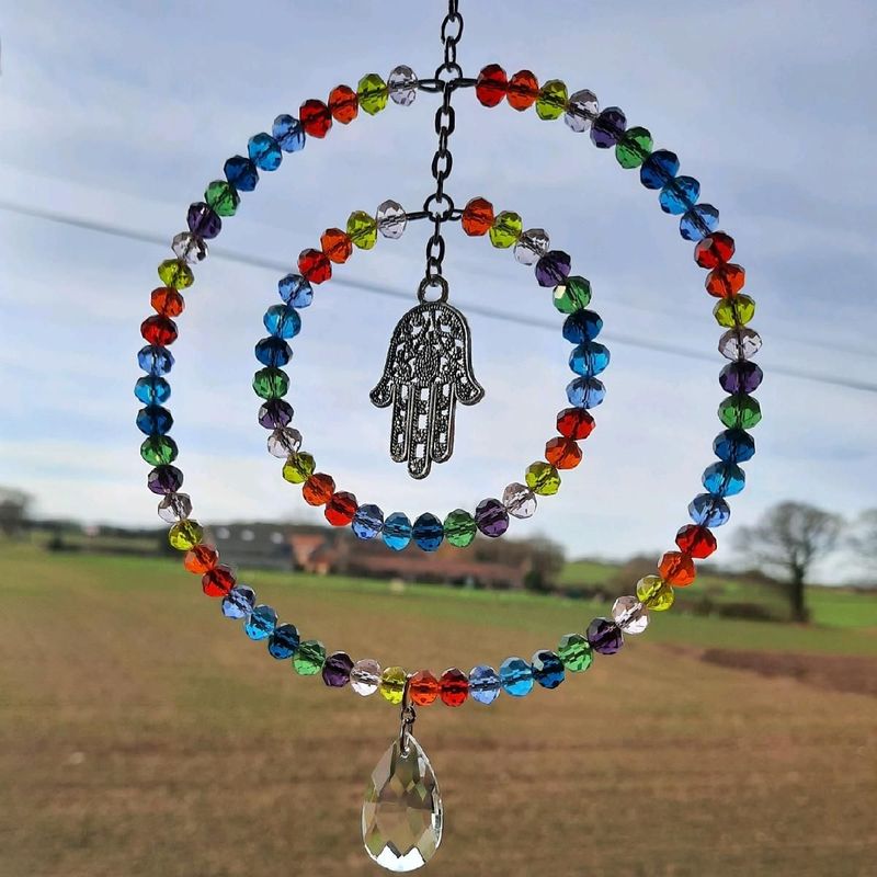 Hamsa Hand Sun Catcher Available In Two Sizes