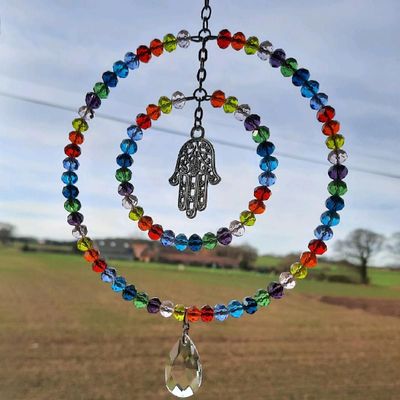 Hamsa Hand Sun Catcher Available In Two Sizes