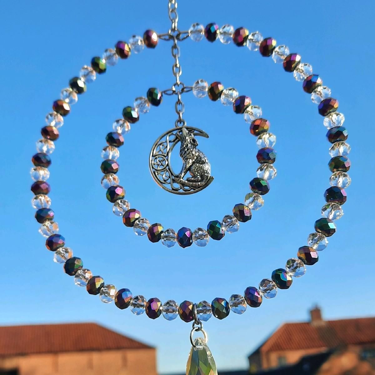 Howling Wolf Sun Catcher Available In Two Sizes