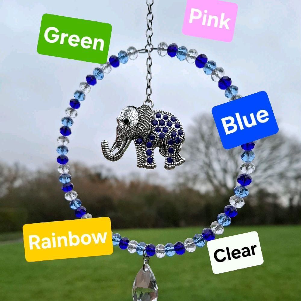 Elephant Sun Catcher Available In Five Colours