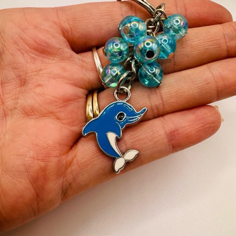 Dolphin Beaded keyring