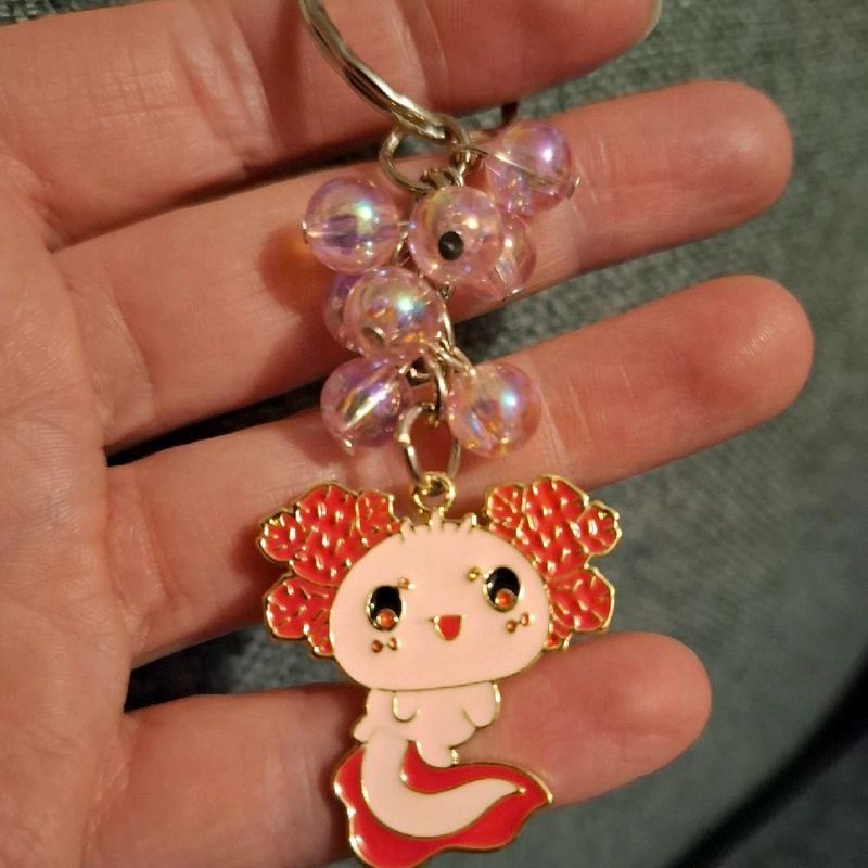 Axolotl Beaded keyring
