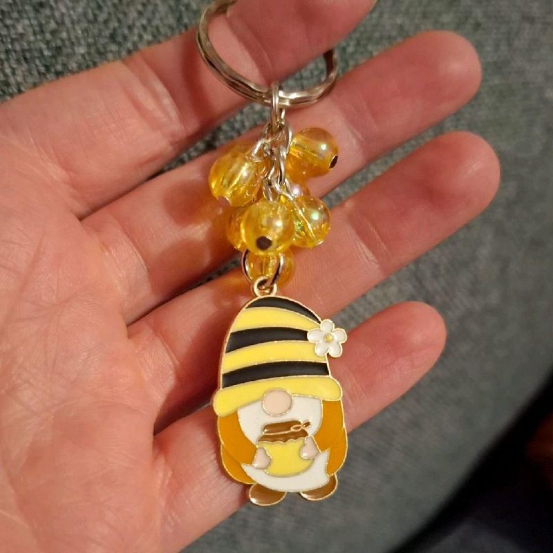 Bee Gonk Beaded keyring