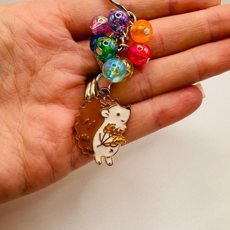 Hedgehog Beaded keyring