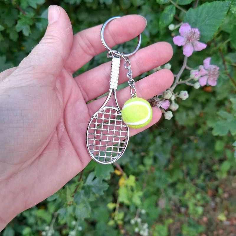 Tennis Racquet And Ball Keyring