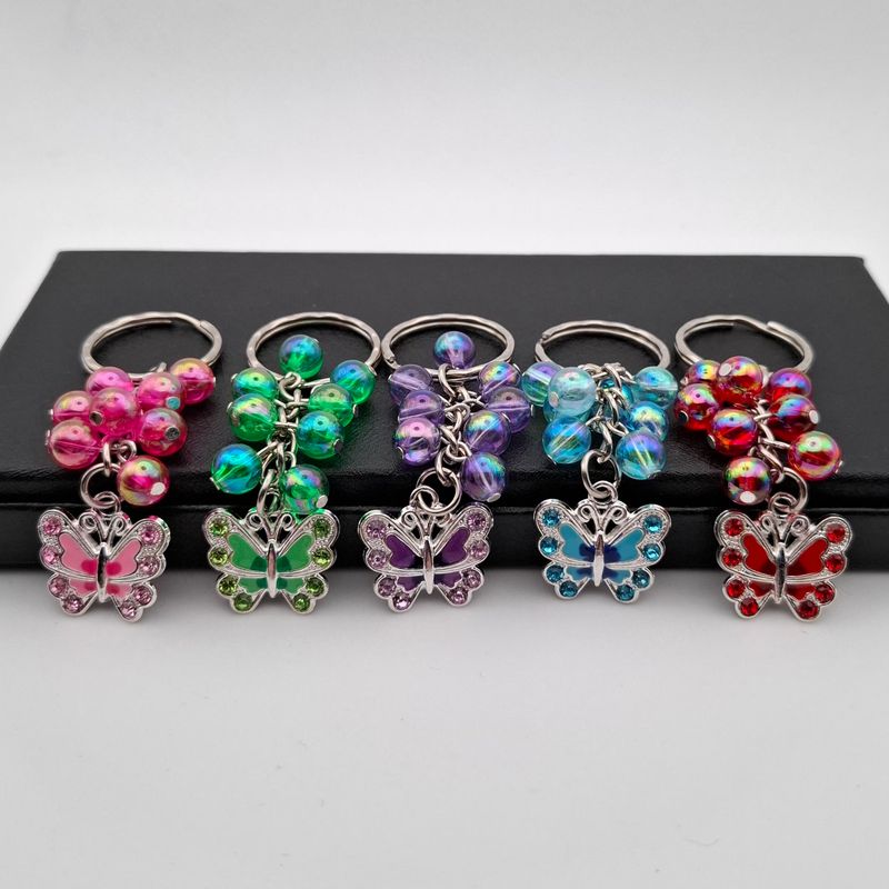 Butterfly Beaded Keyring Available In Five Colours
