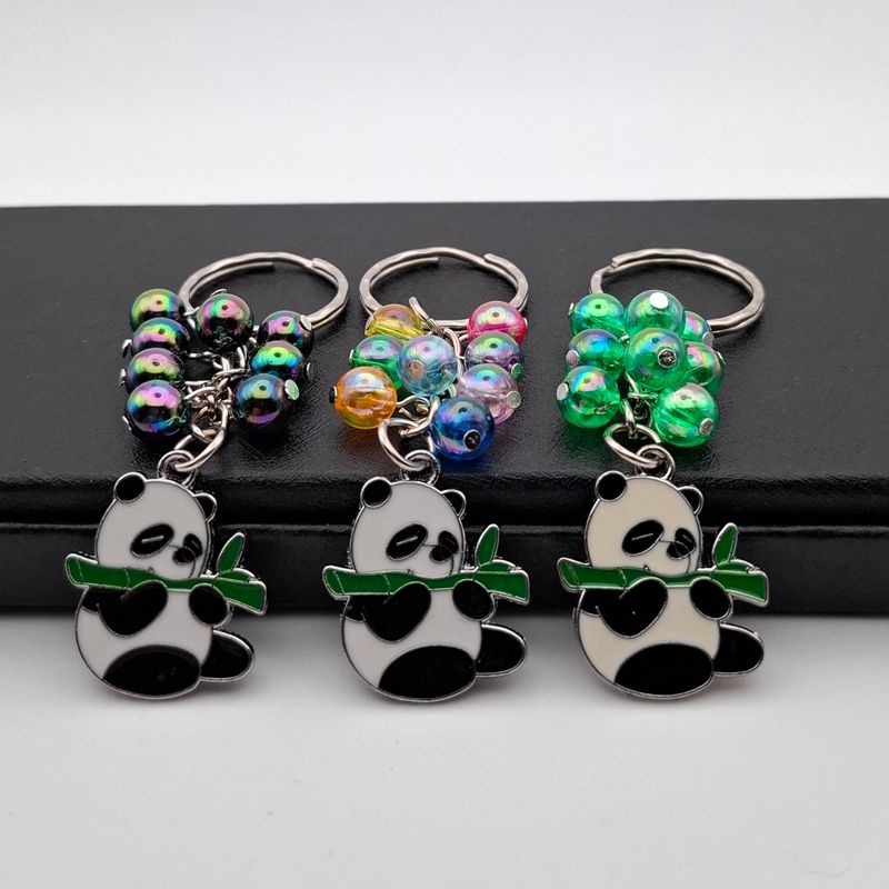 Panda Beaded Keyring, 3 Colours Available, Handmade