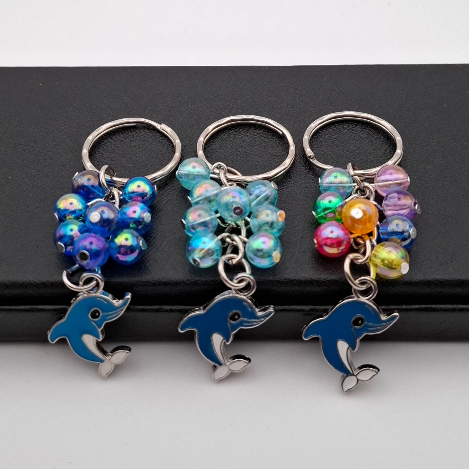 Dolphin Handmade Beaded Keyring