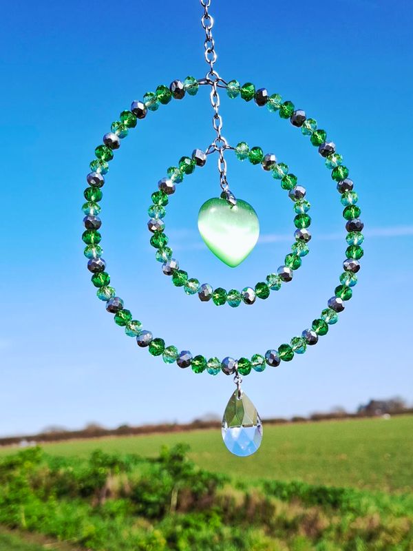 Cats Eye Green Sun Catcher Available In Two Sizes