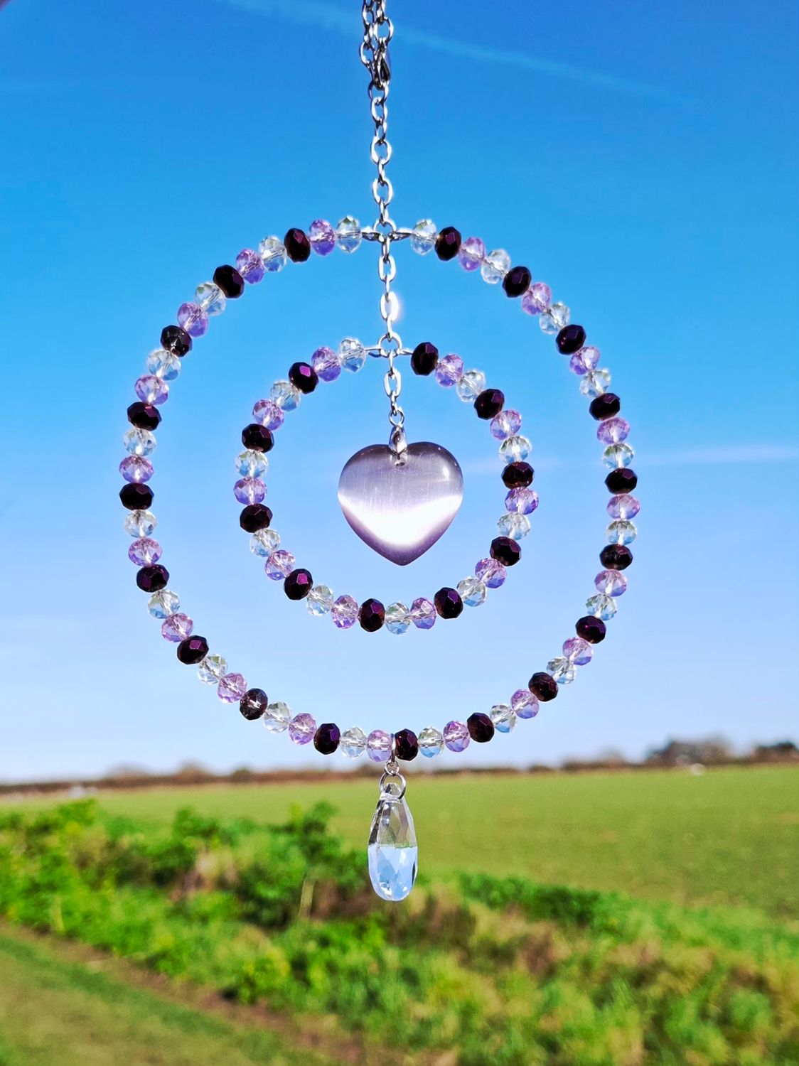 Cats Eye Purple Sun Catcher Available In Two Sizes Cats Eye Purple Sun Catcher Available In Two Sizes