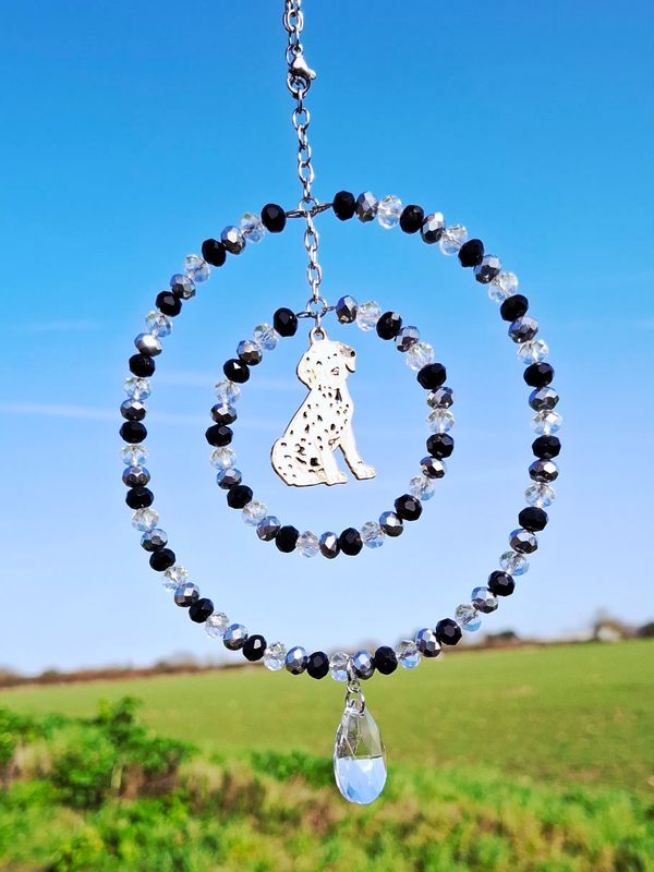 Dalmatian Puppy Dog Sun Catcher Available In Two Sizes