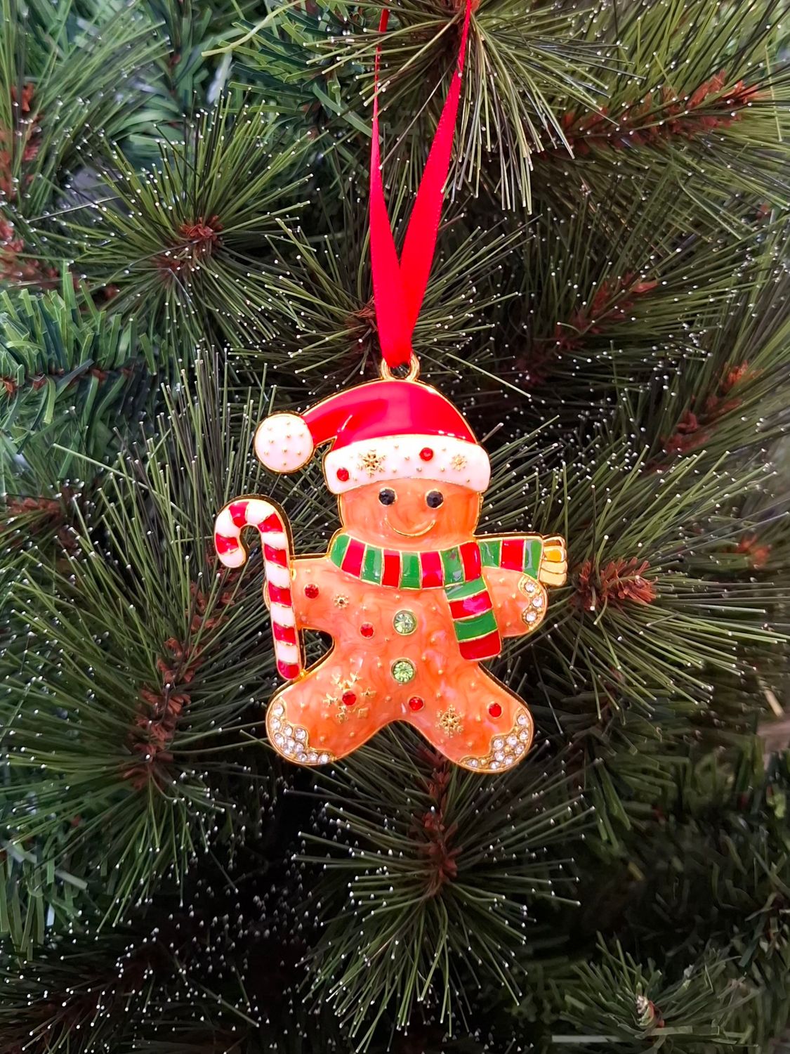 Gingerbread man Christmas Tree Decoration or Sun Catcher