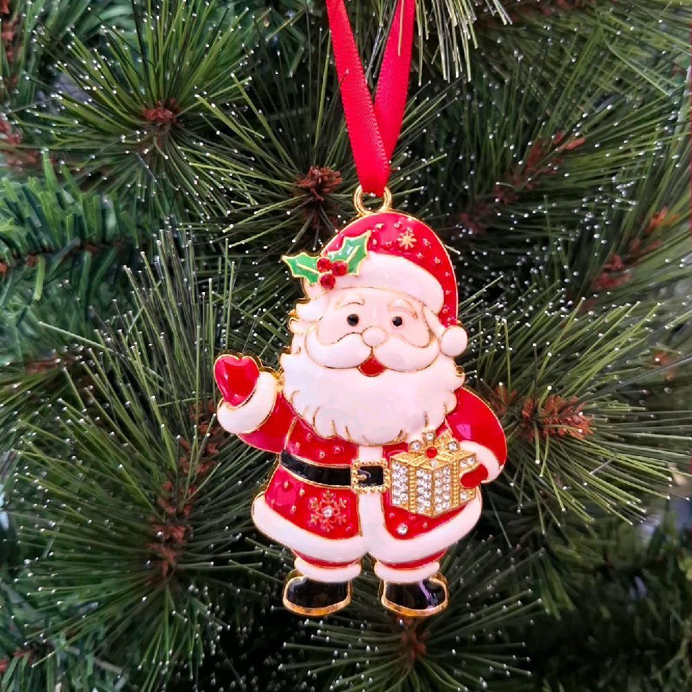 Santa Christmas Tree Decoration or Sun Catcher Santa Christmas Tree Decoration or Sun Catcher