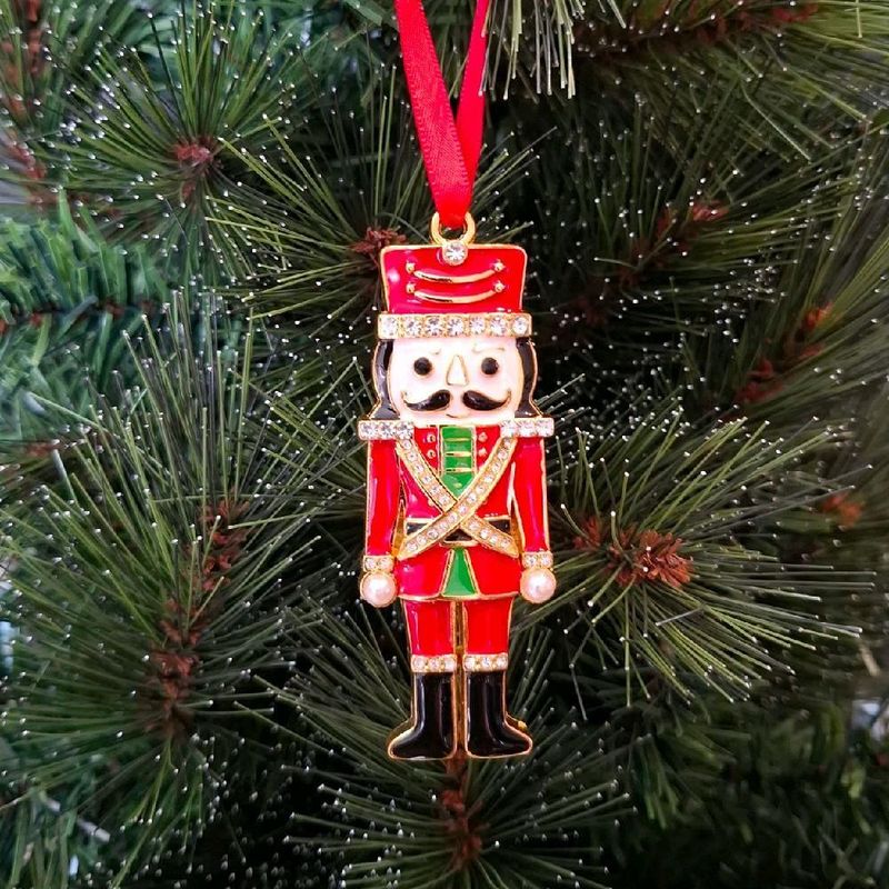 Nutcracker Red Christmas Tree Decoration or Sun Catcher