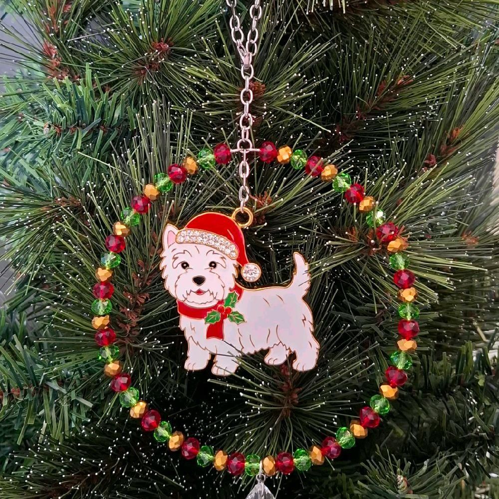 Westie Dog Christmas Tree Decoration or Sun Catcher West Highland Terrier