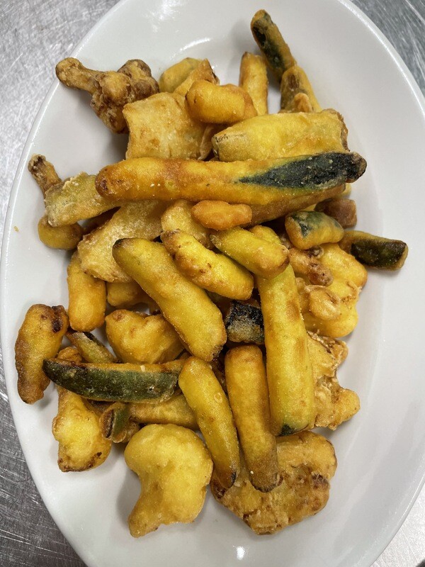 Battered vegetables