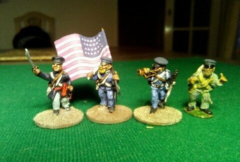 U.S.4  Officer - Bugler - Flag Bearer & 1 x Random