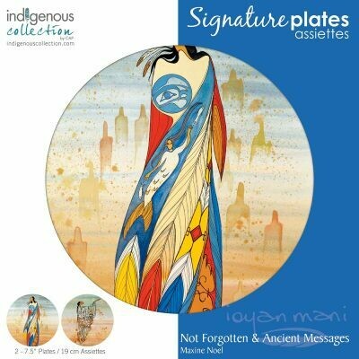 Maxine Noel Plates - Not Forgotten & Ancient Messeges