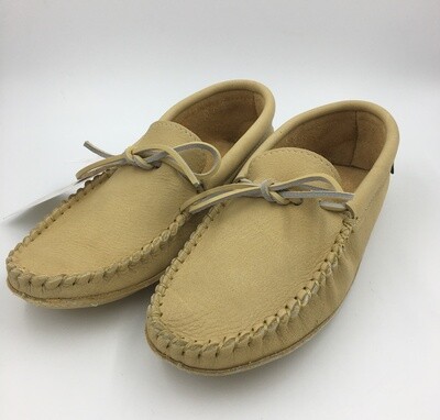 Mens Ivory Leather Moccasin