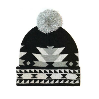 Knitted Toque with Pompom - Visions of Our Ancestors