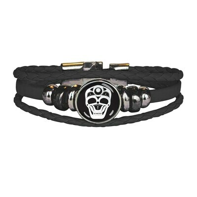 Skull Leatherette Bracelet
