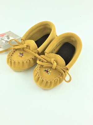 Childrens Beaded Moccasin With Gum Sole