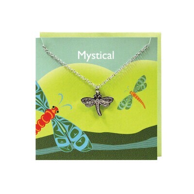 Pewter Charm Greeting Card - Dragonfly
