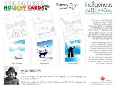 Colouring Art Cards - Snowy Days  Mark Preston