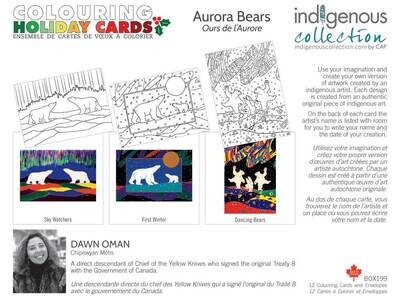 Colouring Art Cards - Aurora Bears  Dawn Oman