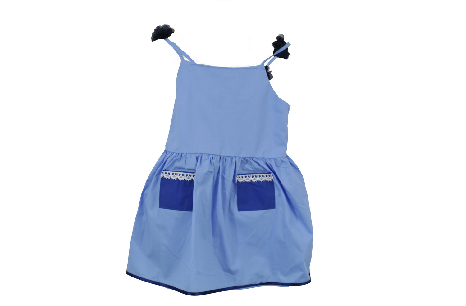 Robe bleu à bretelles