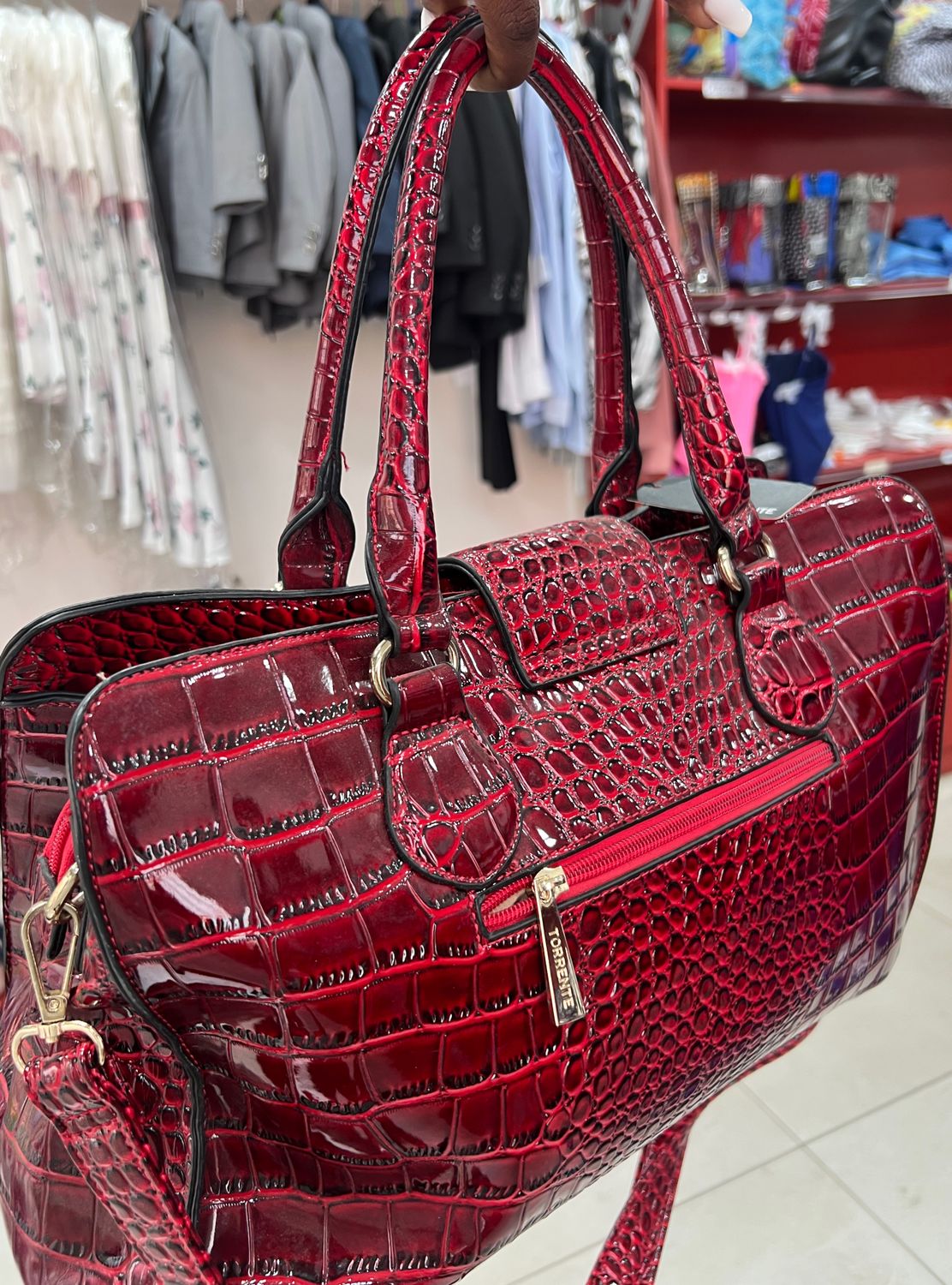 Sac à main rouge