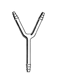 Connecting tube, Y-shaped, 3/8"