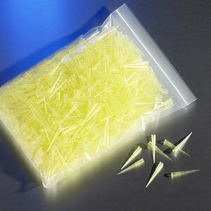 Pipet tips, yellow, 1-200 uL, 1000/pack, sold as a pack