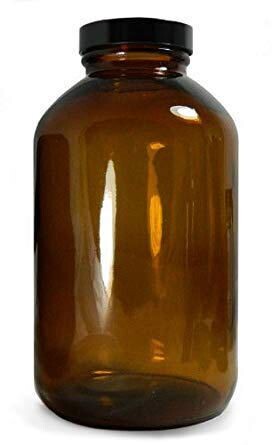 Bottle, amber, w/m, 1L