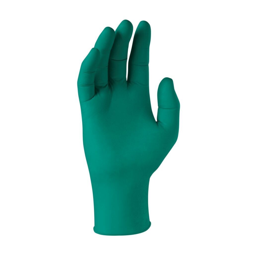 Gloves, nitrile, Spring green, p/f, L