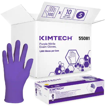 Gloves, nitrile, KC, purple, S