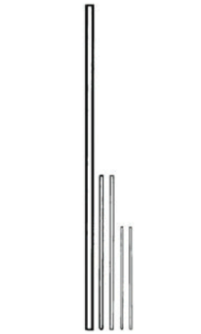Capillary tubes OPEN BOTH ENDS  1.0 mm OD x 0.4 mm ID x 75 mm, SOLD AS A PACK/ 100 TUBES
