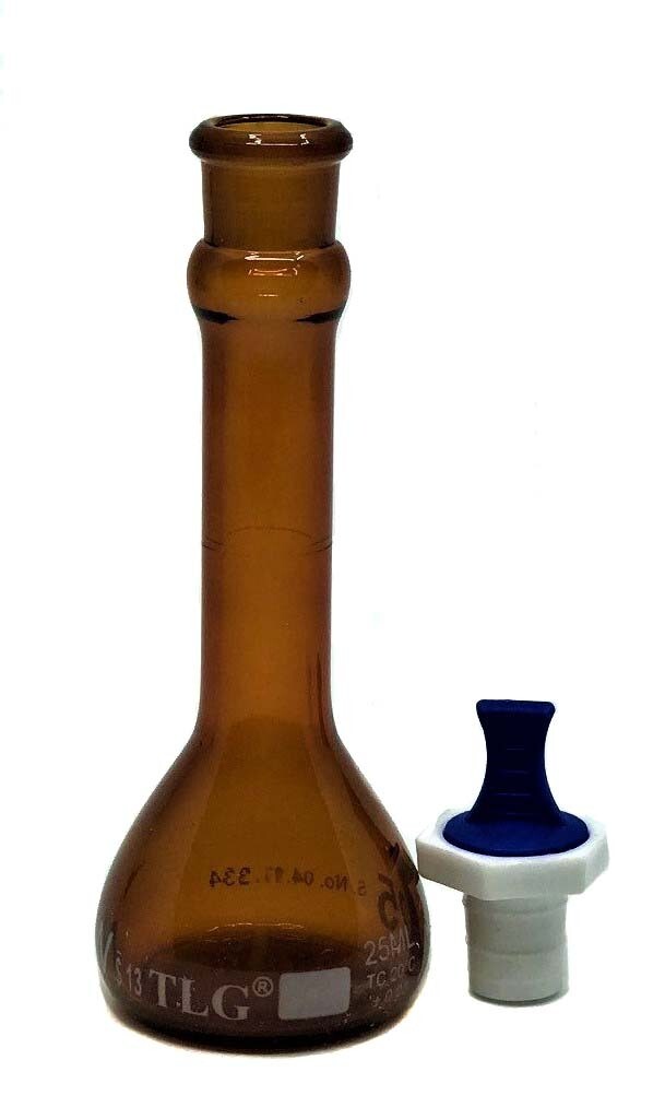 Flask, volumetric, Amber, 25 mL
