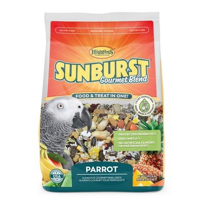 Higgins Sunburst Gourmet Parrot Bird Food 3 lbs