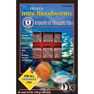 San Francisco Bay Mini Bloodworms Cube - 3.5oz (100g)