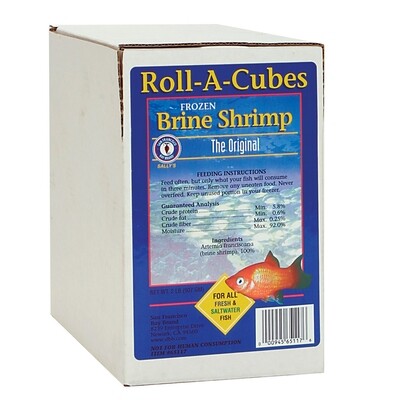San Fransico Bay Roll-A-Cubes Frozen Brine Shrimp - 907g (2lb)