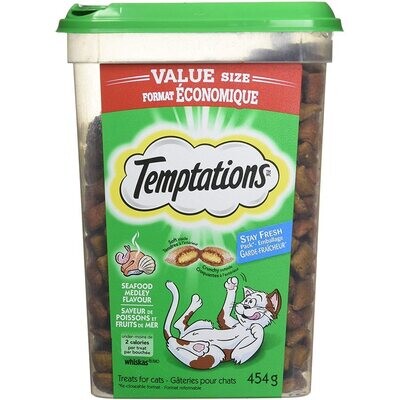 Temptations Cat Treats Seafood Medley 454g Tub