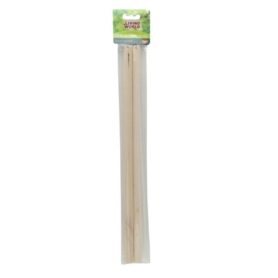 Living World 2 Wooden Perches - Small/Medium - 43 cm (17 in) - 2 pack