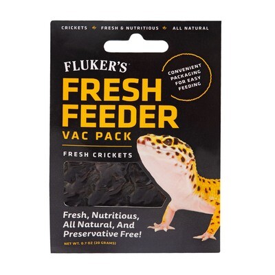 Fluker's Fresh Feeder Vac Pack - Fresh Crickets - 20g (0.7oz)